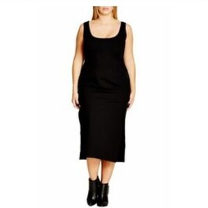 Ladies City Chic Plus Diva Side Weave Bodycon dress sz XXL